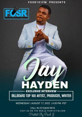 Billboard Top Artist Producer Writer Jay Hayden_FACES OF SUCCESS RADIO