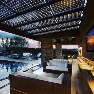 Beautiful solar patio and reduces your energy cost.