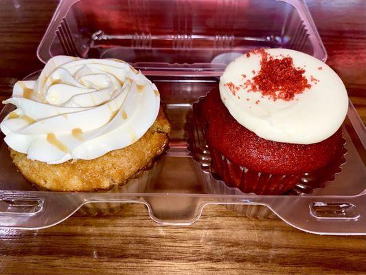 Salted caramel and red velvet