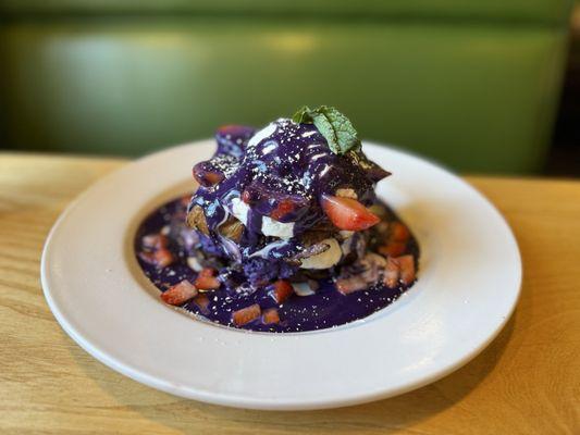 Ube stuffed French toast