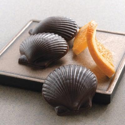 Sweet Shells are delicious dark chocolate with just a hint of orange.