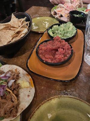 chips with guac and salsa