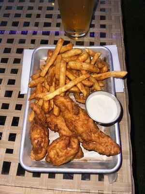 Chicken tenders and fries