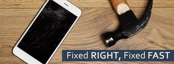 Our goal is to get your phone fixed within an hour. Whether were fixing your screen, battery, or charging port your in and out.