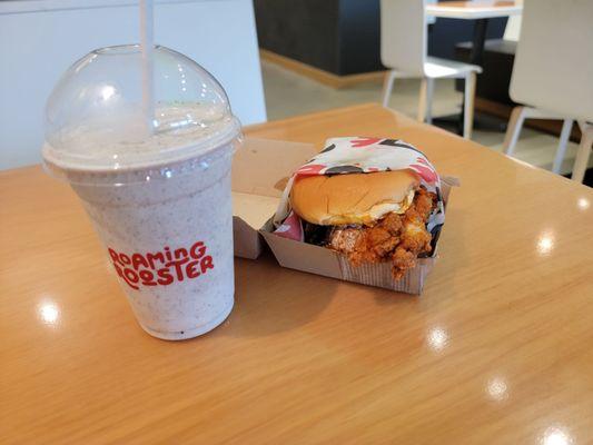 Honey Butter sandwich and oreo milkshake