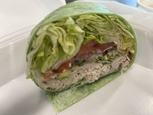 Roast turkey wrap