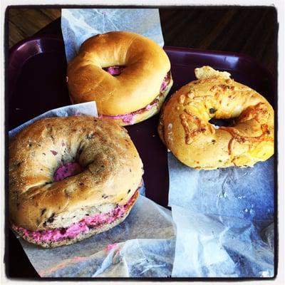 Blueberry, plain & jalapeño bagels!!!