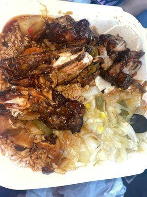 Brown Stew Chicken Meal