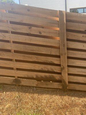 Border view of fence damage