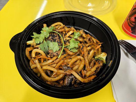 Japanese Pan Noodles with Marinated Steak