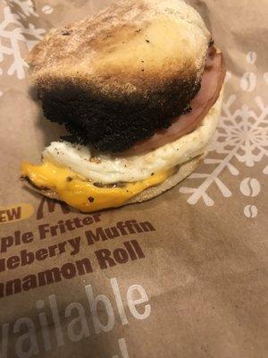 Egg McMuffin burnt - really?