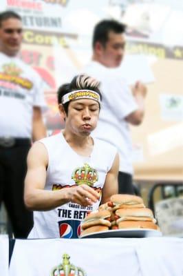 World hot dog eating champ!