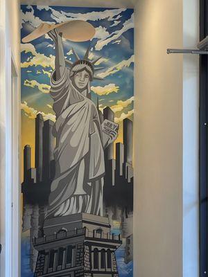 Statute of Liberty mural