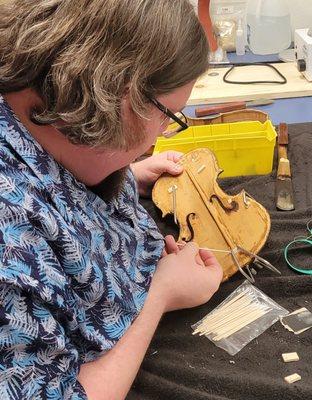 Full restoration of antique instruments by a professional luthier.