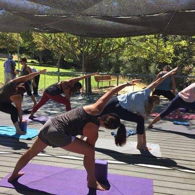 Gumsaba Yoga at the Lafayette reservoir runs June - October