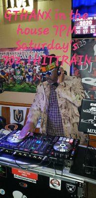 In the house every Saturday 
 7-10pm on 702.1hittrain.com