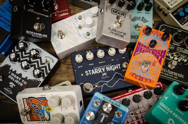 Large selection of new and Used guitar pedals!