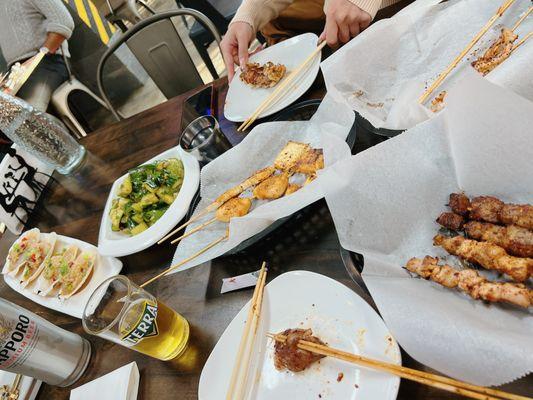 Skewers or yakitori in MD! It was flavorful! I like it here way better than fancy on in Rockvile.