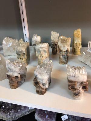 Hand-carved Quartz Crystal Skulls