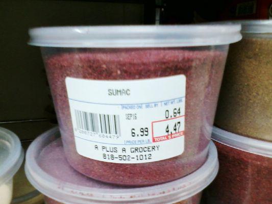 tub of sumac