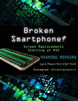 Why keep a glitched screen? Our repairs start at $55 and we come to you.