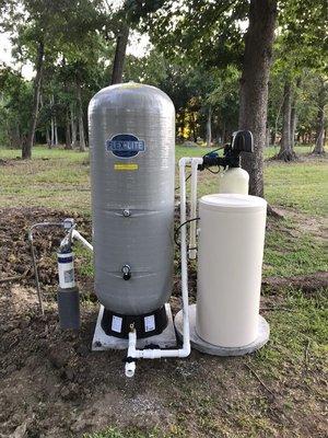 WATER WELL system with water softener