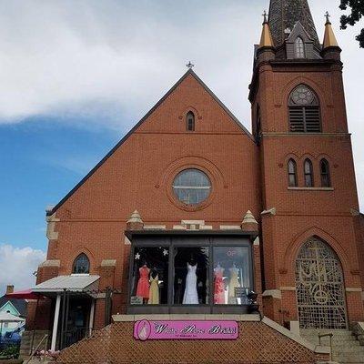 For the past decade this former church has been the perfect venue for White Rose Bridal and Formal Wear!