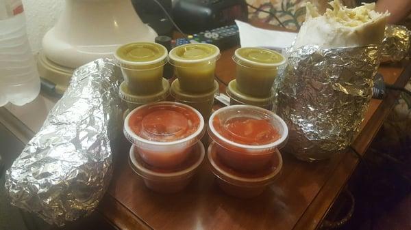 Huevos rancheros big breakfast burrito amd chorizo big breakfast burrito... We mau have iver ordered on the salsa.