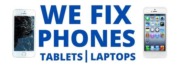 We fix Cell Phones, Tablets, Laptops and other electronics while you wait.