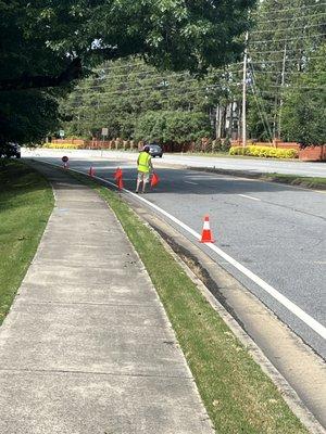 Traffic control for new driveway