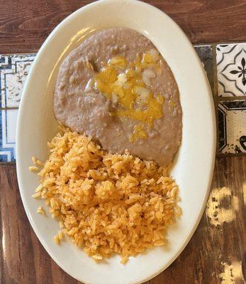 Refried beans and rice