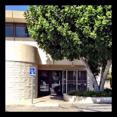 Entrance is only accessible from parking lot. Stick it to Wall Street via these doors!