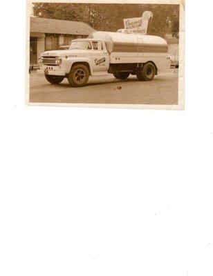 We'd pick up milk at local farms everyday and bring it back to Florence for bottling.(photo about 1960)