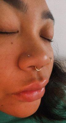 Nose piercing