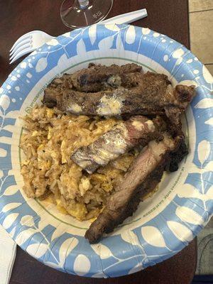 Fried rice and steak