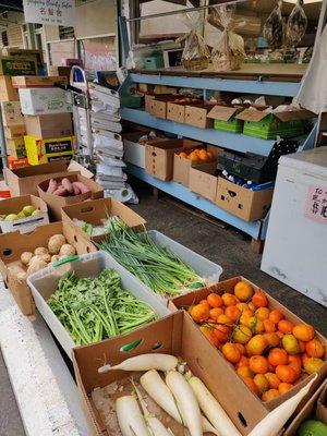 Fresh produce outside of the shop