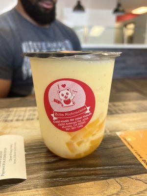 Passion Fruit Smoothie with passion fruit boba