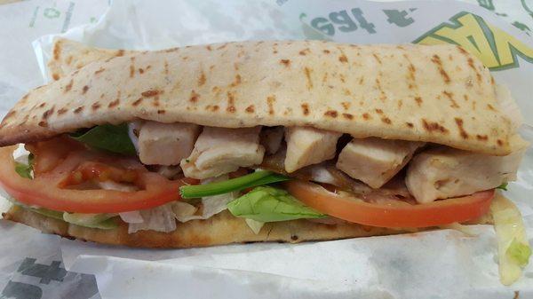 Chicken bacon " flat bread