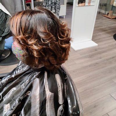 Balayage, hair cut and style