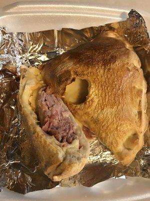 "Mark's calzone" several meats with mozzarella and thousand island dressing