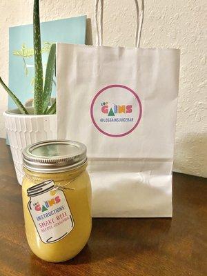 Ginger tonic mason jar