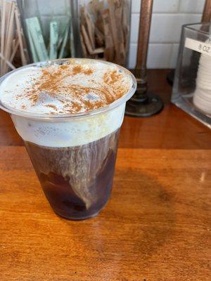 Cold Brew + honey cinnamon cold foam