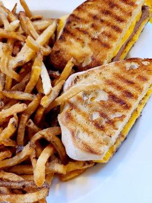 Cheese burger panini