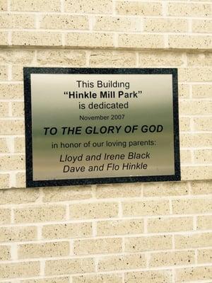 This plaque is on the building!