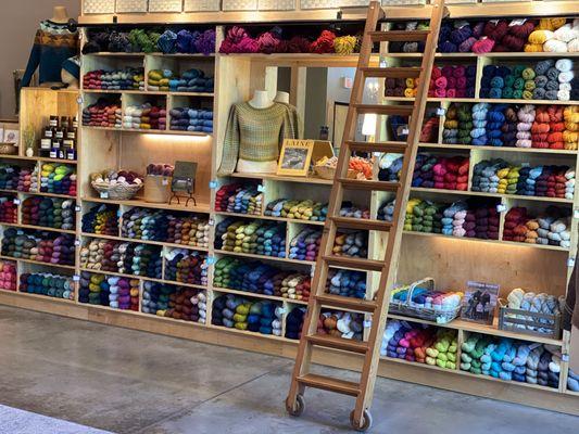 Our famous yarn wall