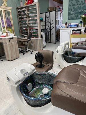 Pedicure setup