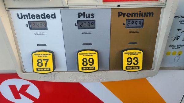 2.49/2.79/2.99 Hixson TN gas