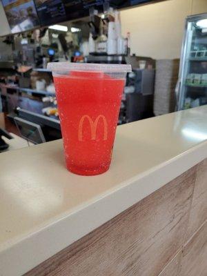 Small strawberry watermelon slush