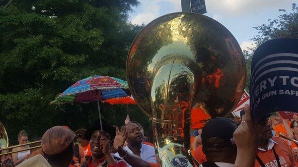 Second line at jazz in the park