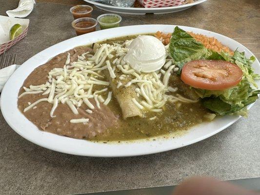 60. Enchiladas Verde